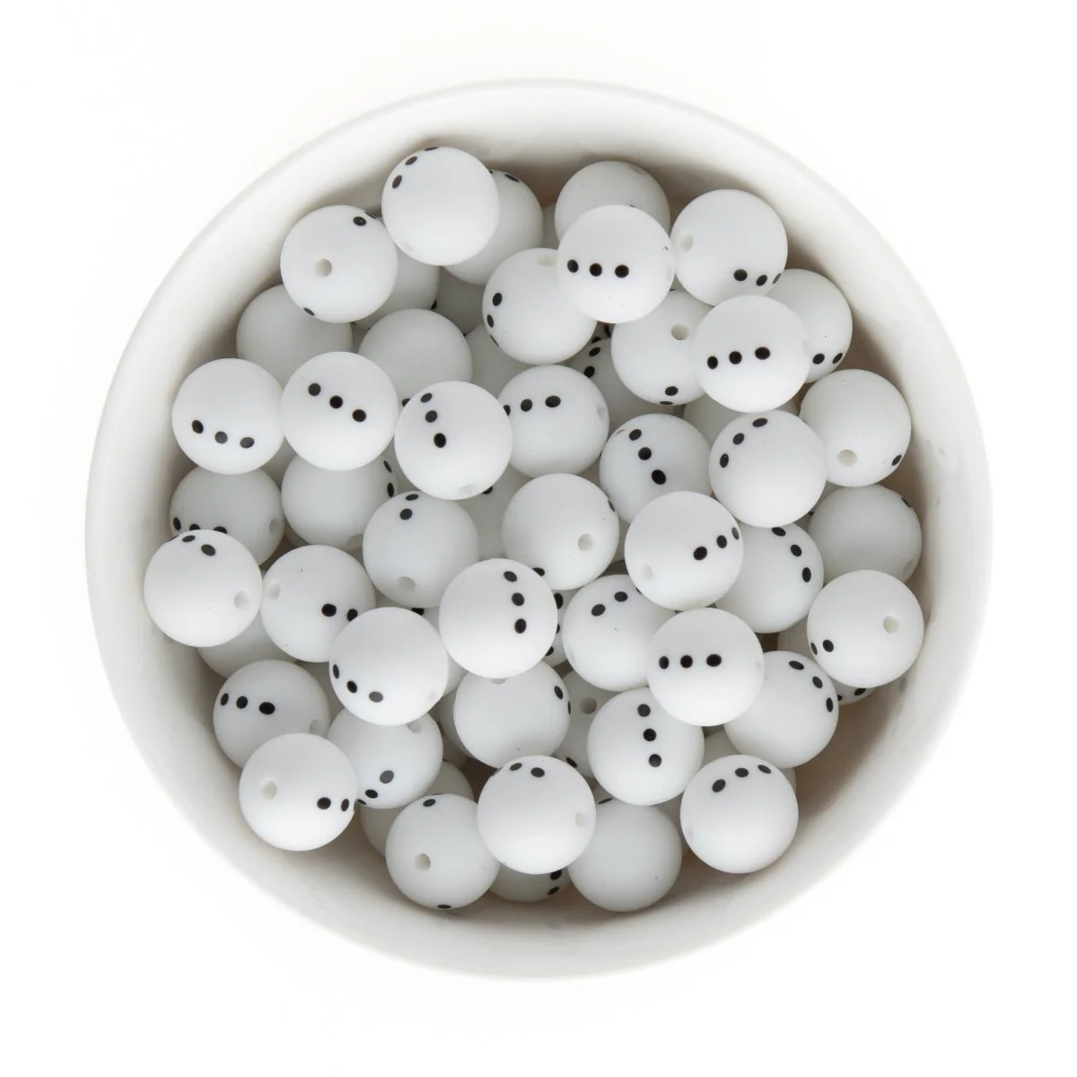 Round Snowman Silicone Focal Beads - Image 2