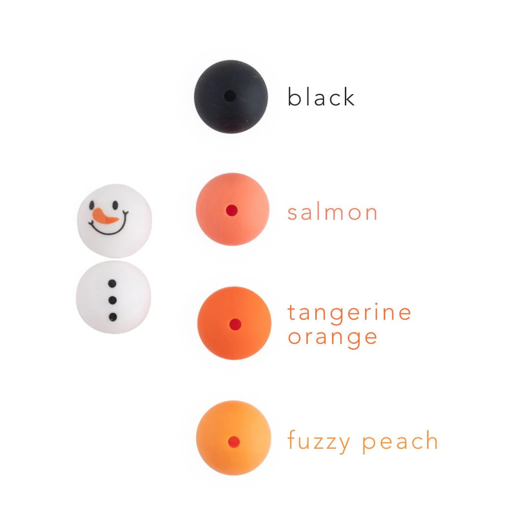 Round Snowman Silicone Focal Beads - Image 4
