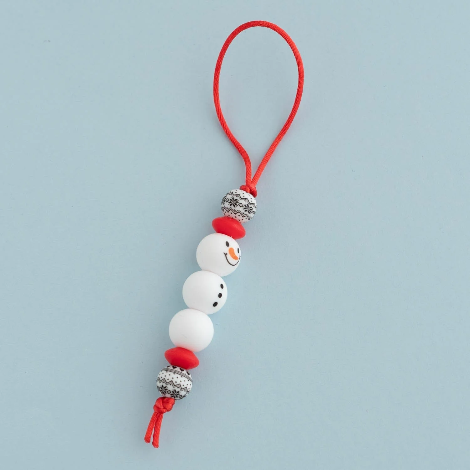 Round Snowman Silicone Focal Beads - Image 5