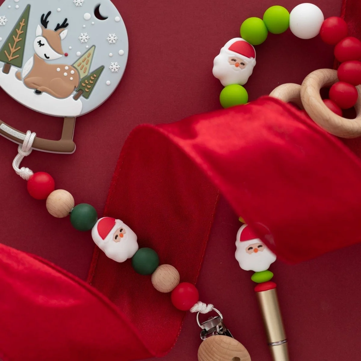 Santa Silicone Focal Beads - Image 4