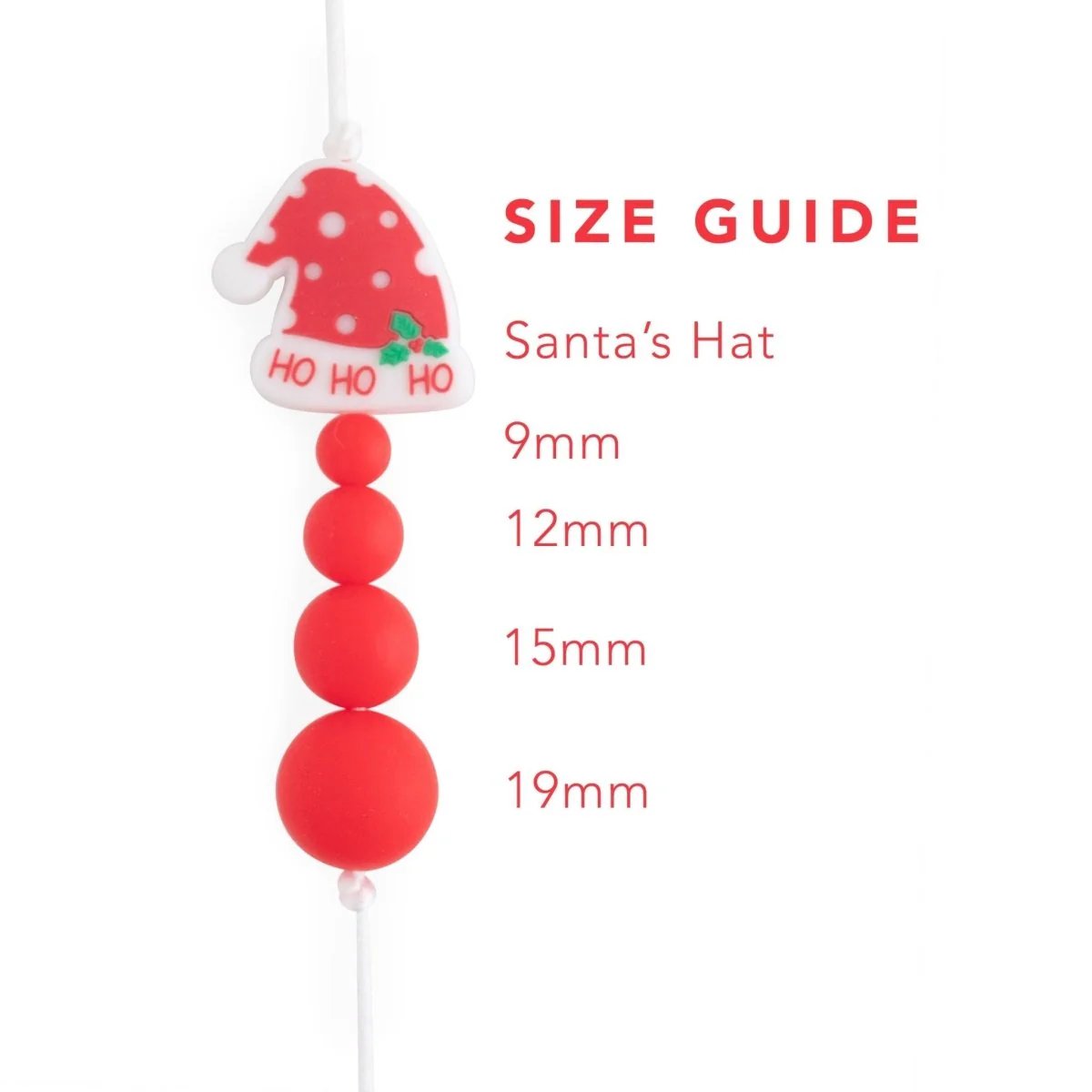 Santa's Hat Silicone Focal Beads - Image 2