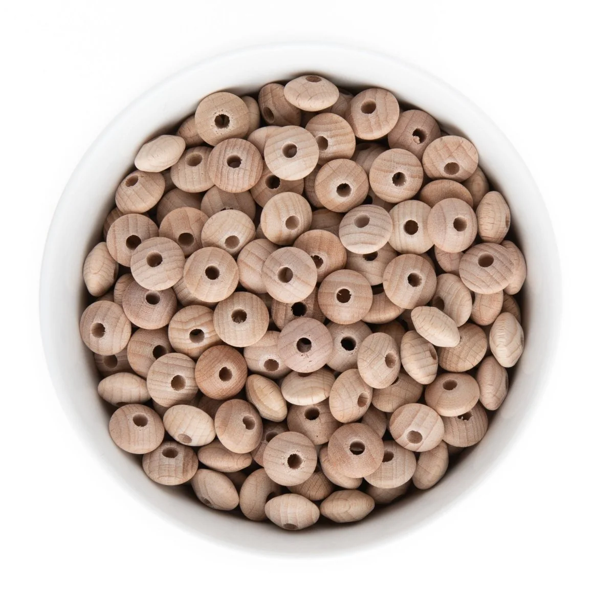Saucer Beech Wood Beads