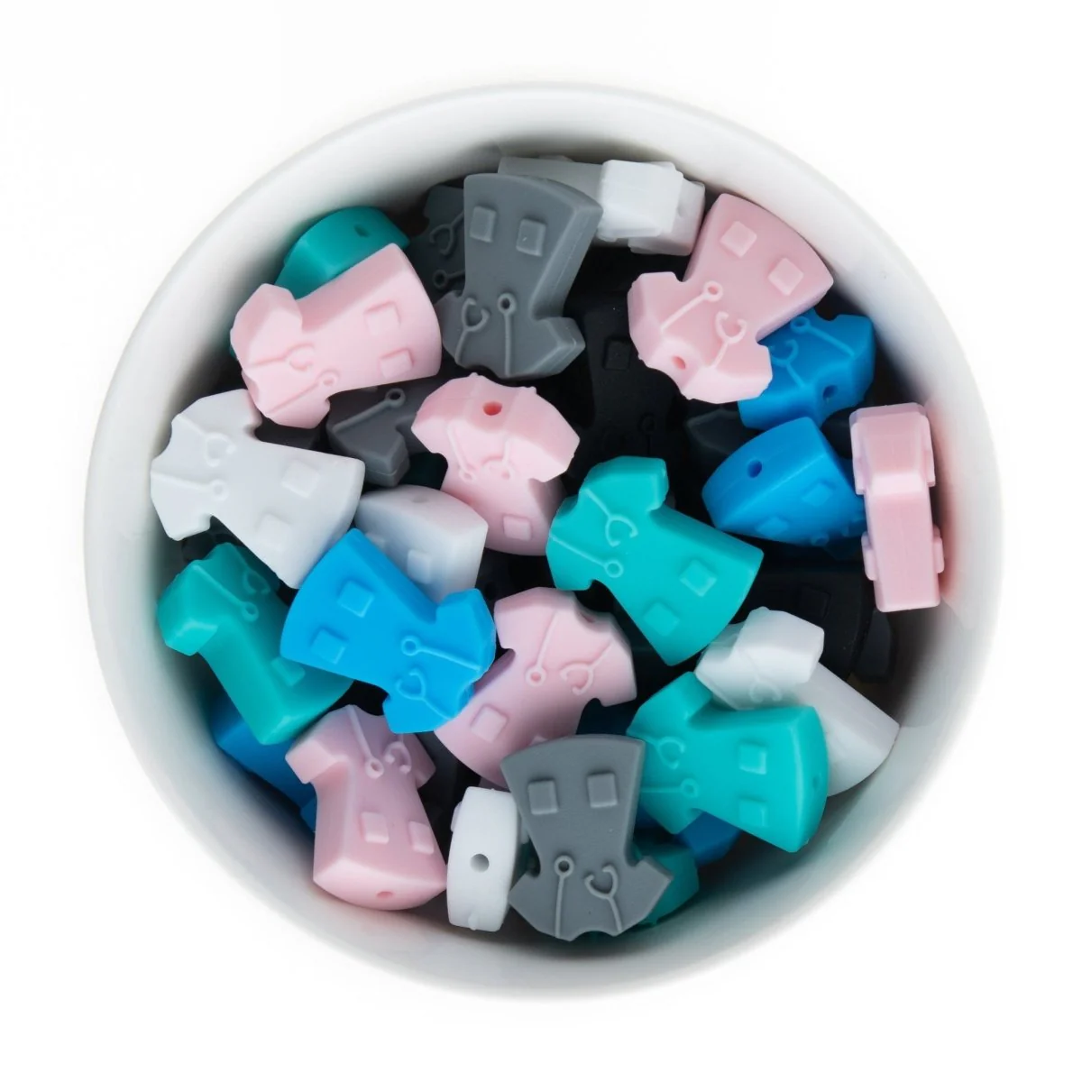 Scrub Top Silicone Focal Beads