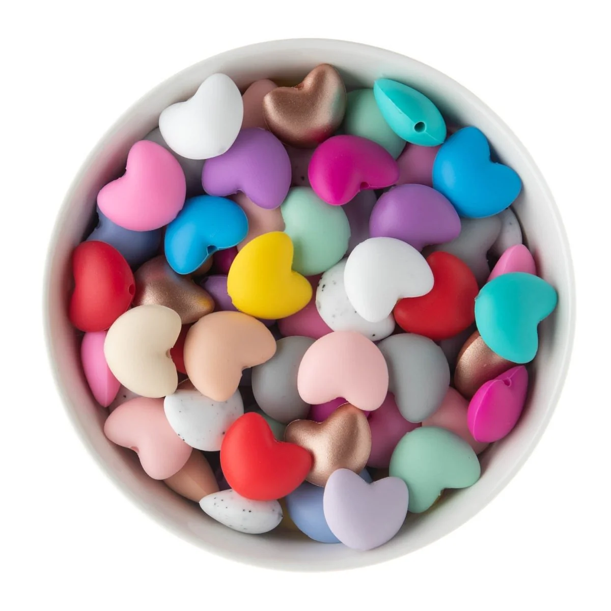Heart Silicone Focal Beads