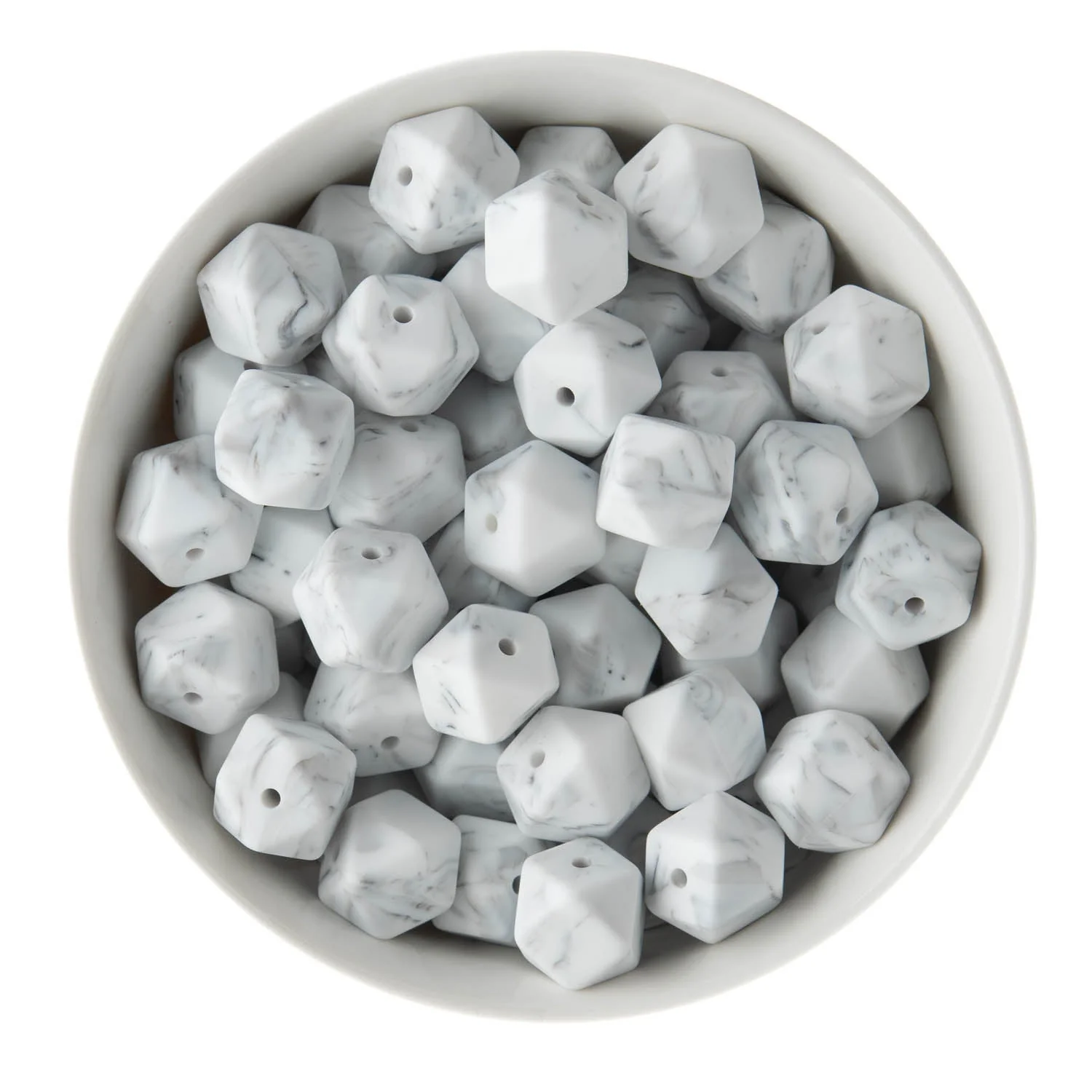 14mm Hexagon Silicone Beads - Image 43