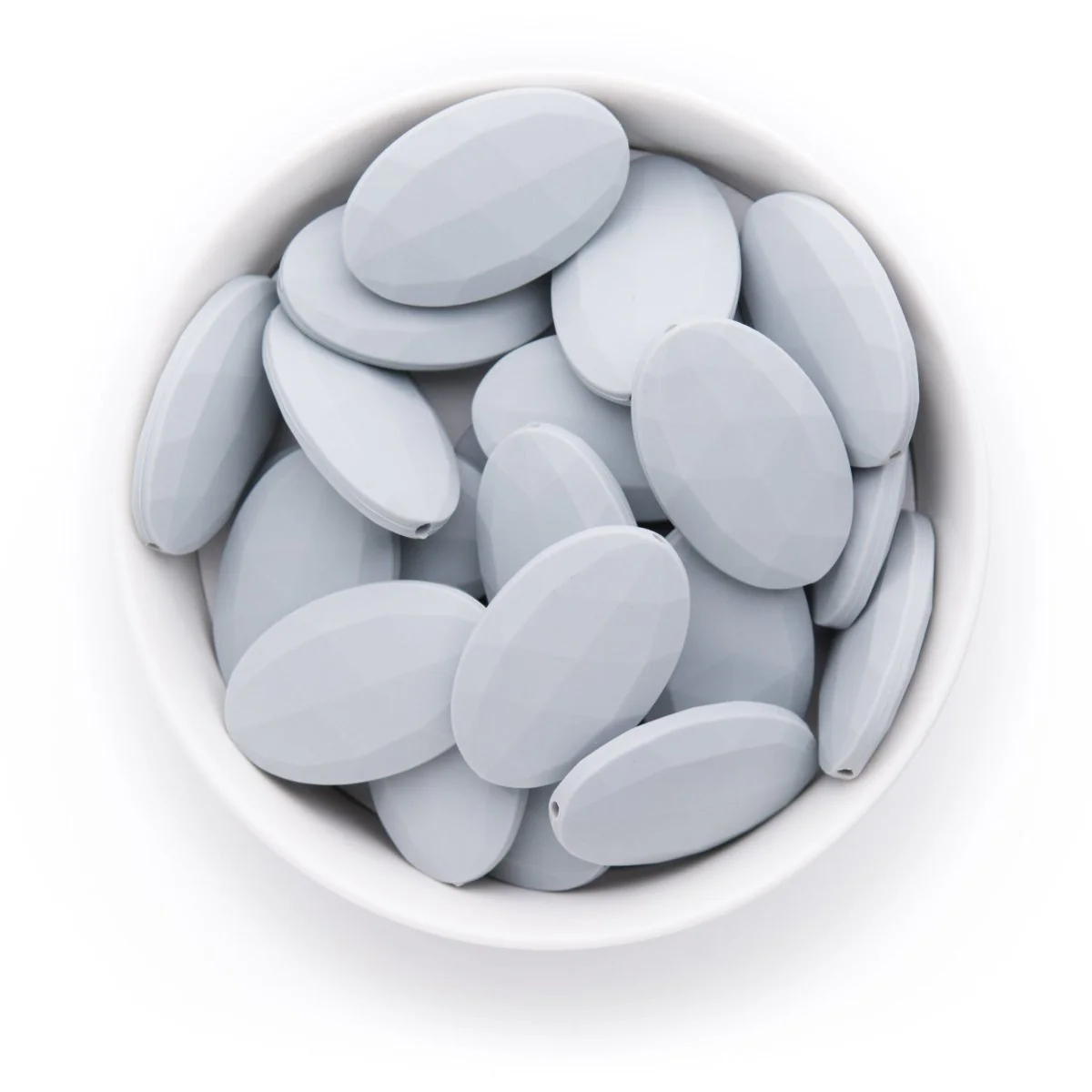 Faceted Oval Silicone Beads - Image 3