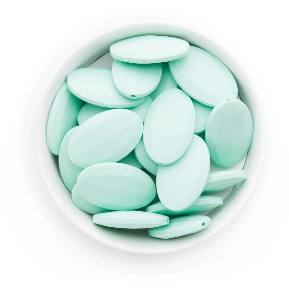 Faceted Oval Silicone Beads - Image 4