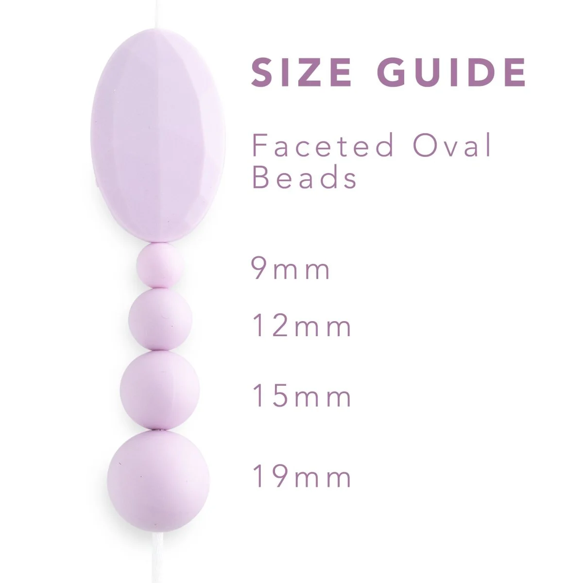 Faceted Oval Silicone Beads - Image 7