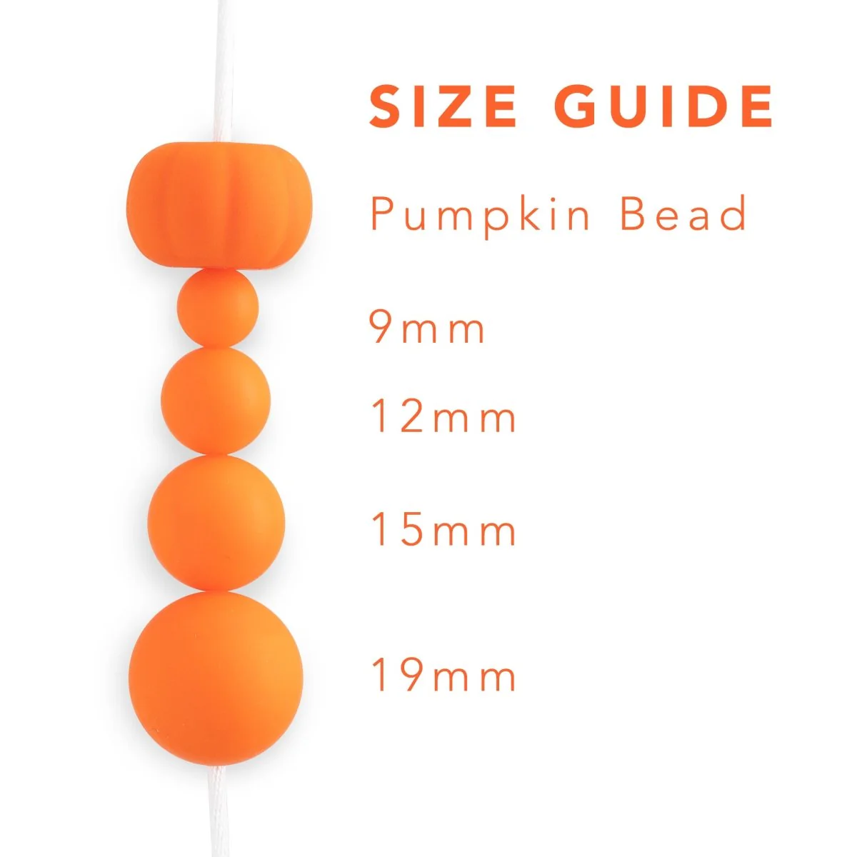 Pumpkin Silicone Focal Beads - Image 3