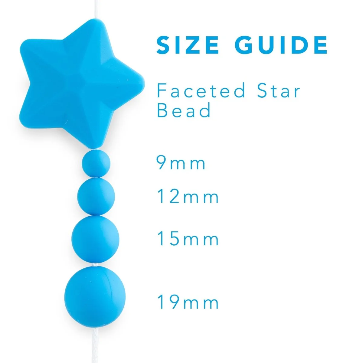 Faceted Star Silicone Beads - Image 8