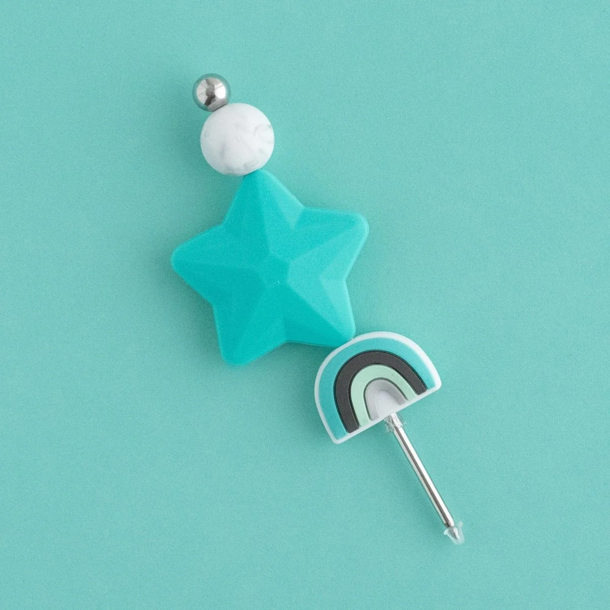 Faceted Star Silicone Beads - Image 9