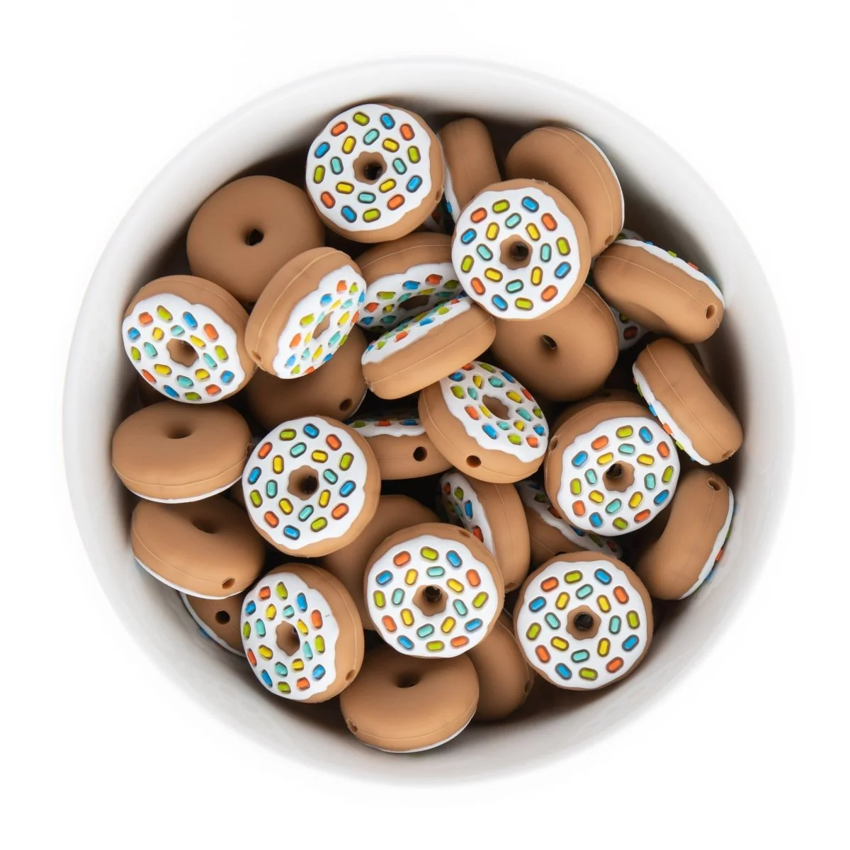 Sprinkle Donut Silicone Focal Beads - Image 3