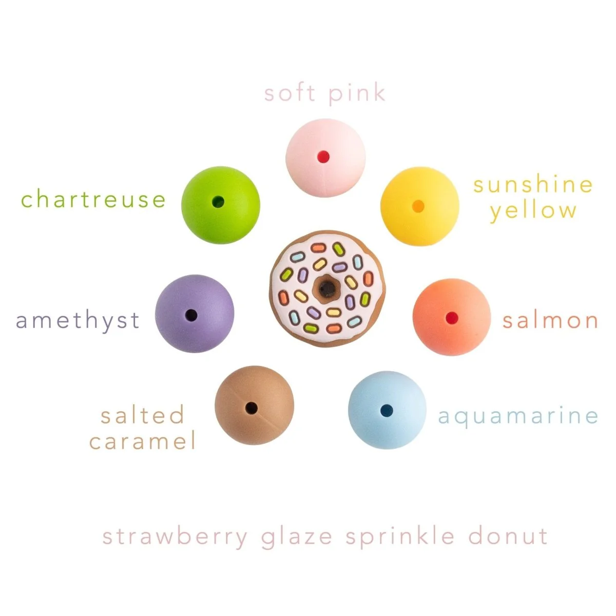 Sprinkle Donut Silicone Focal Beads - Image 5