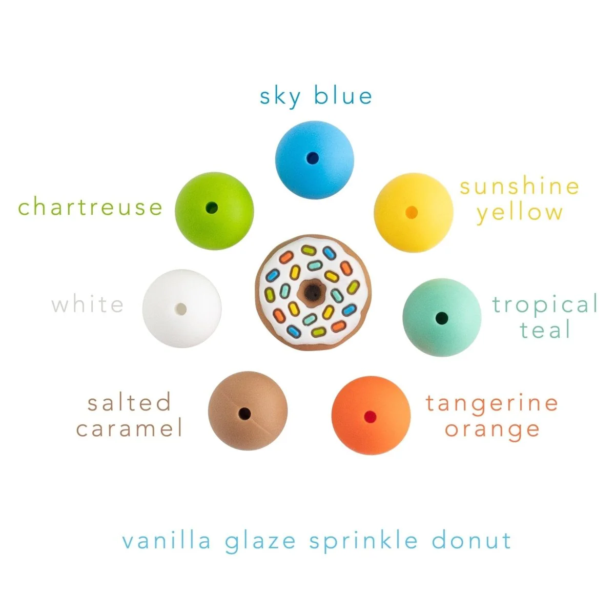Sprinkle Donut Silicone Focal Beads - Image 6