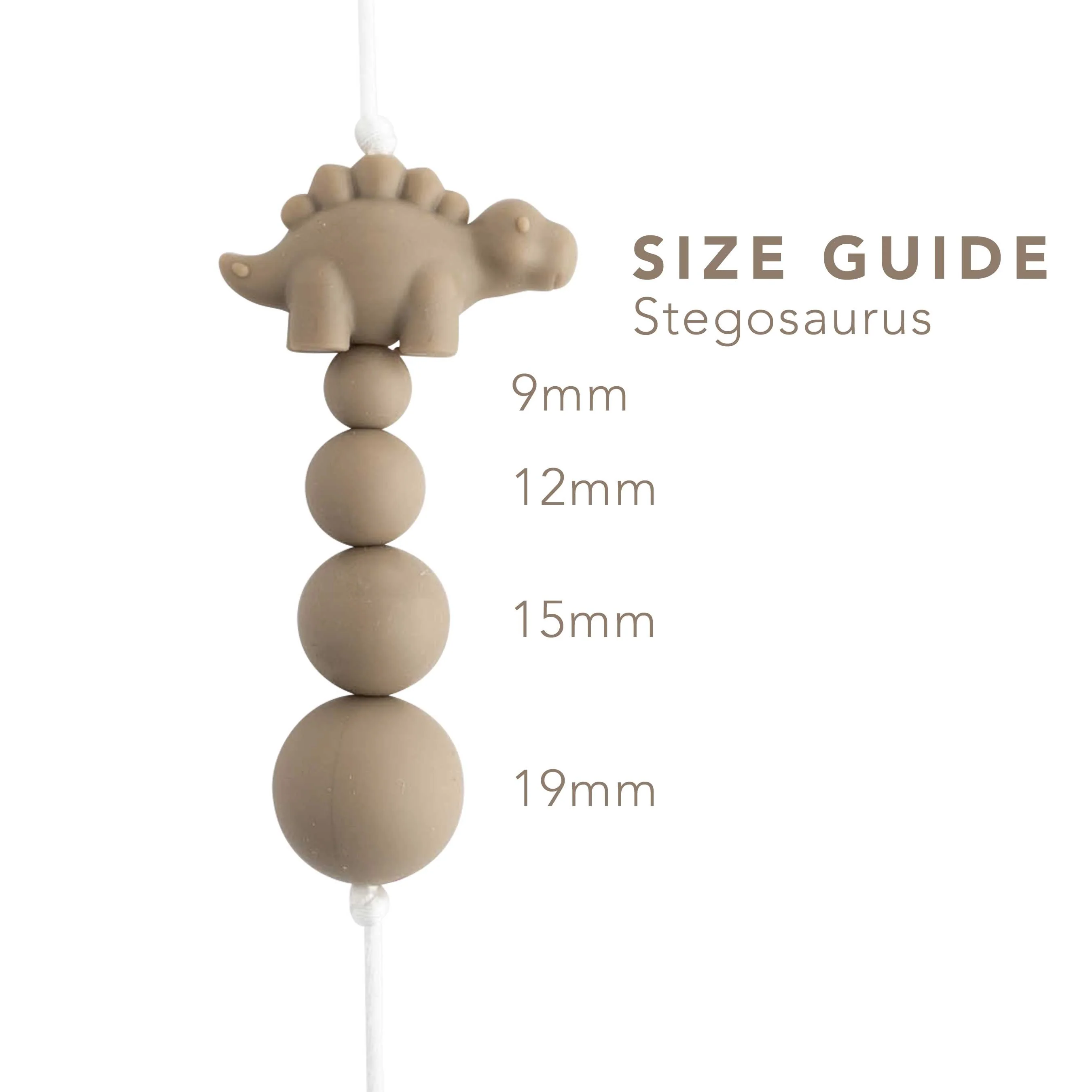 3D Stegosaurus Silicone Focal Beads - Image 5