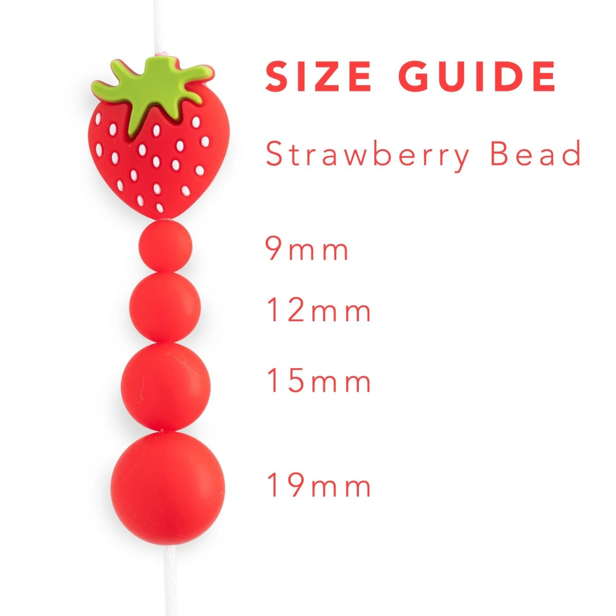 Strawberry Silicone Focal Beads - Image 3