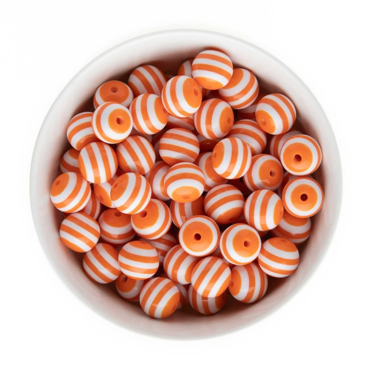 16mm Striped Acrylic Round Beads - Image 4