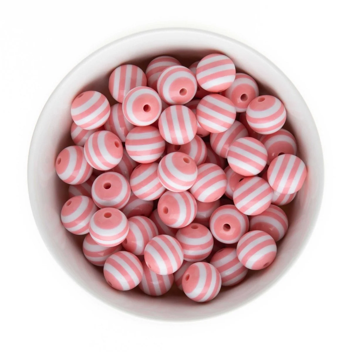 16mm Striped Acrylic Round Beads - Image 5