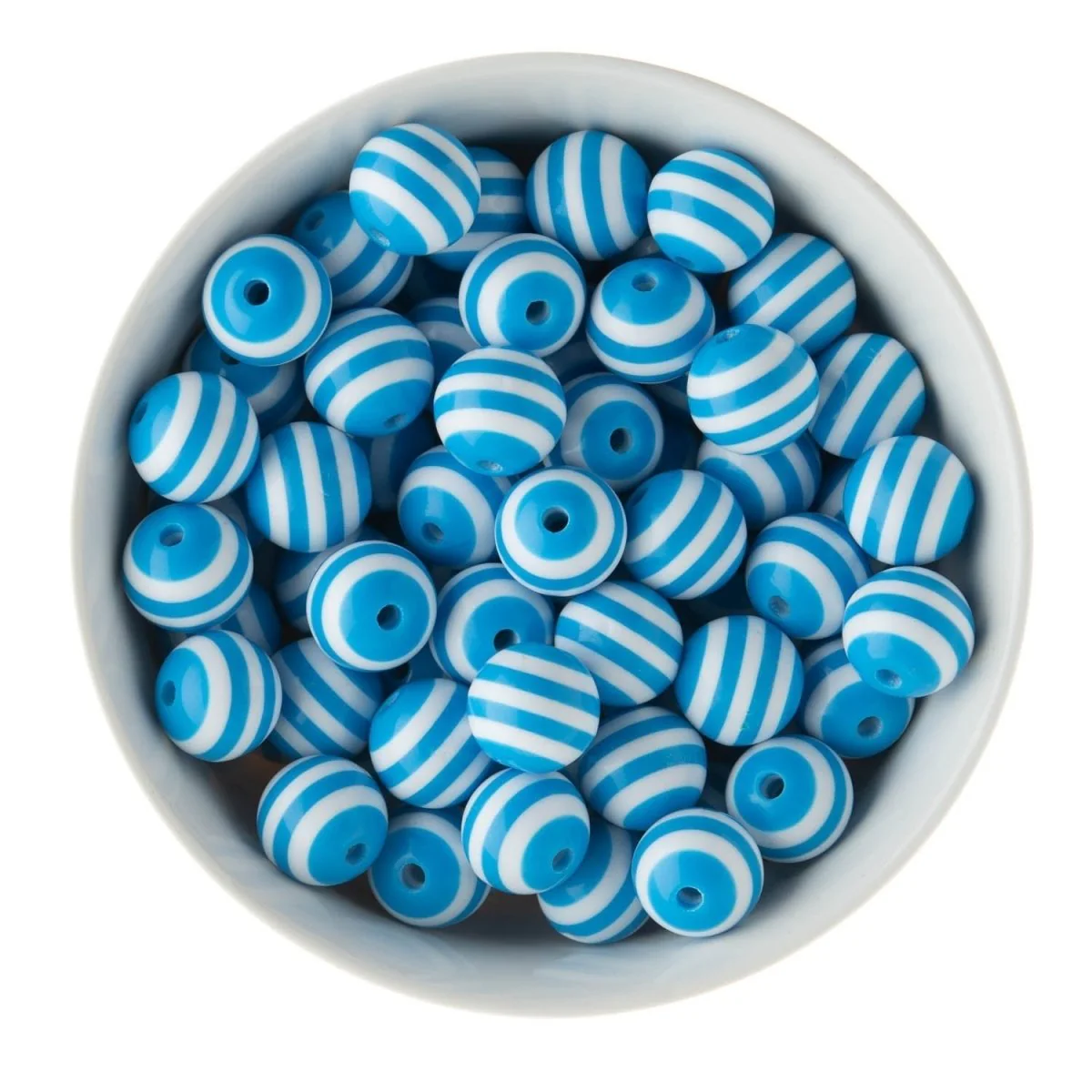 16mm Striped Acrylic Round Beads - Image 7