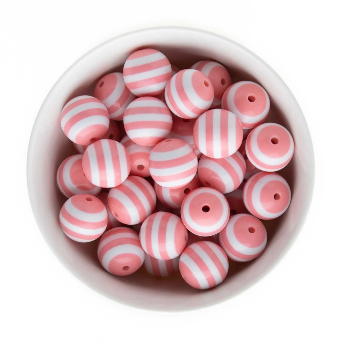 20mm Striped Acrylic Round Beads - Image 10