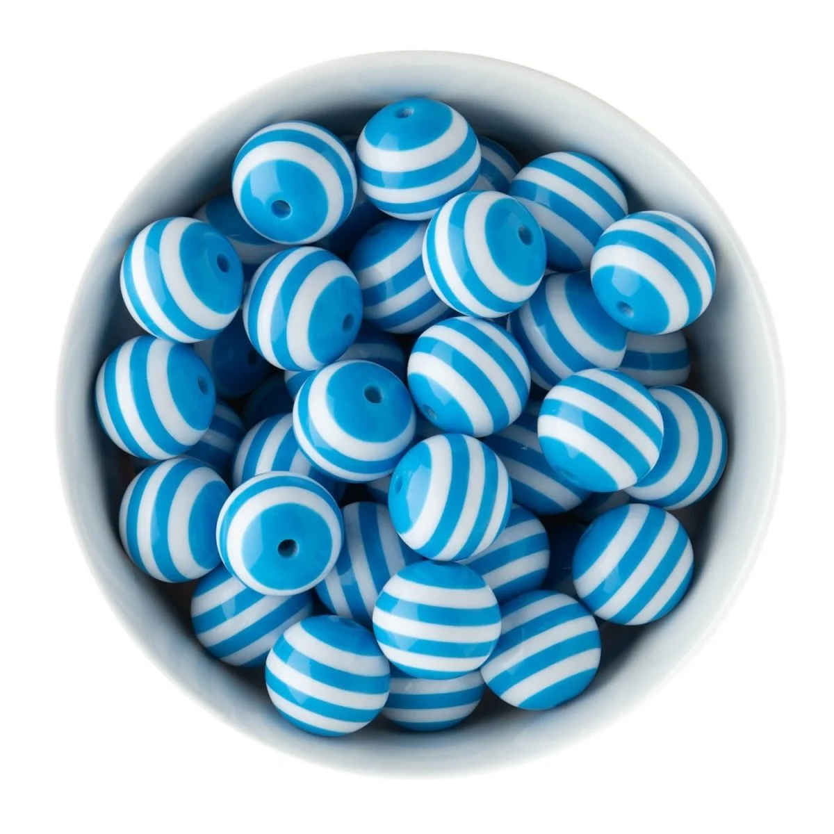 20mm Striped Acrylic Round Beads - Image 12