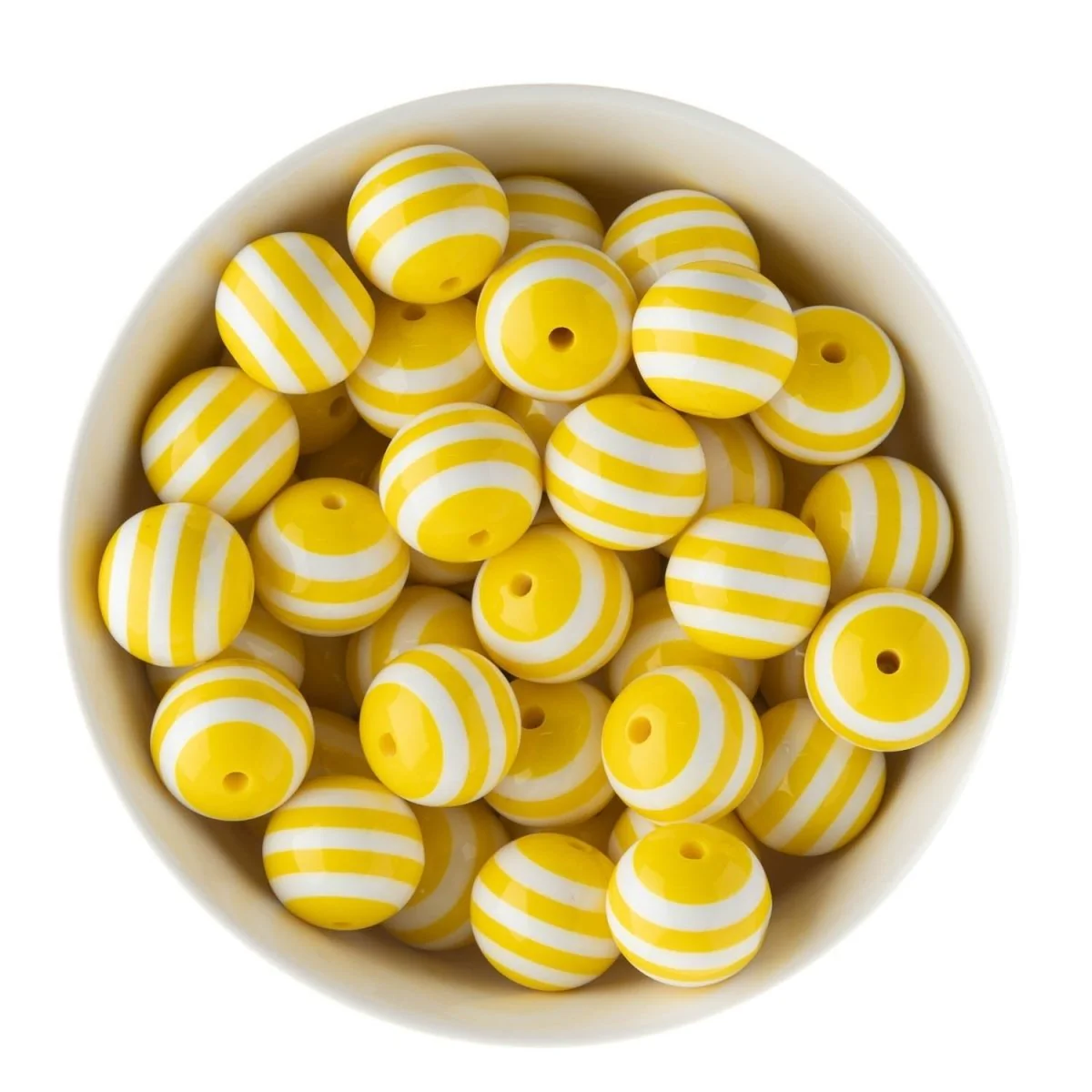 20mm Striped Acrylic Round Beads - Image 14