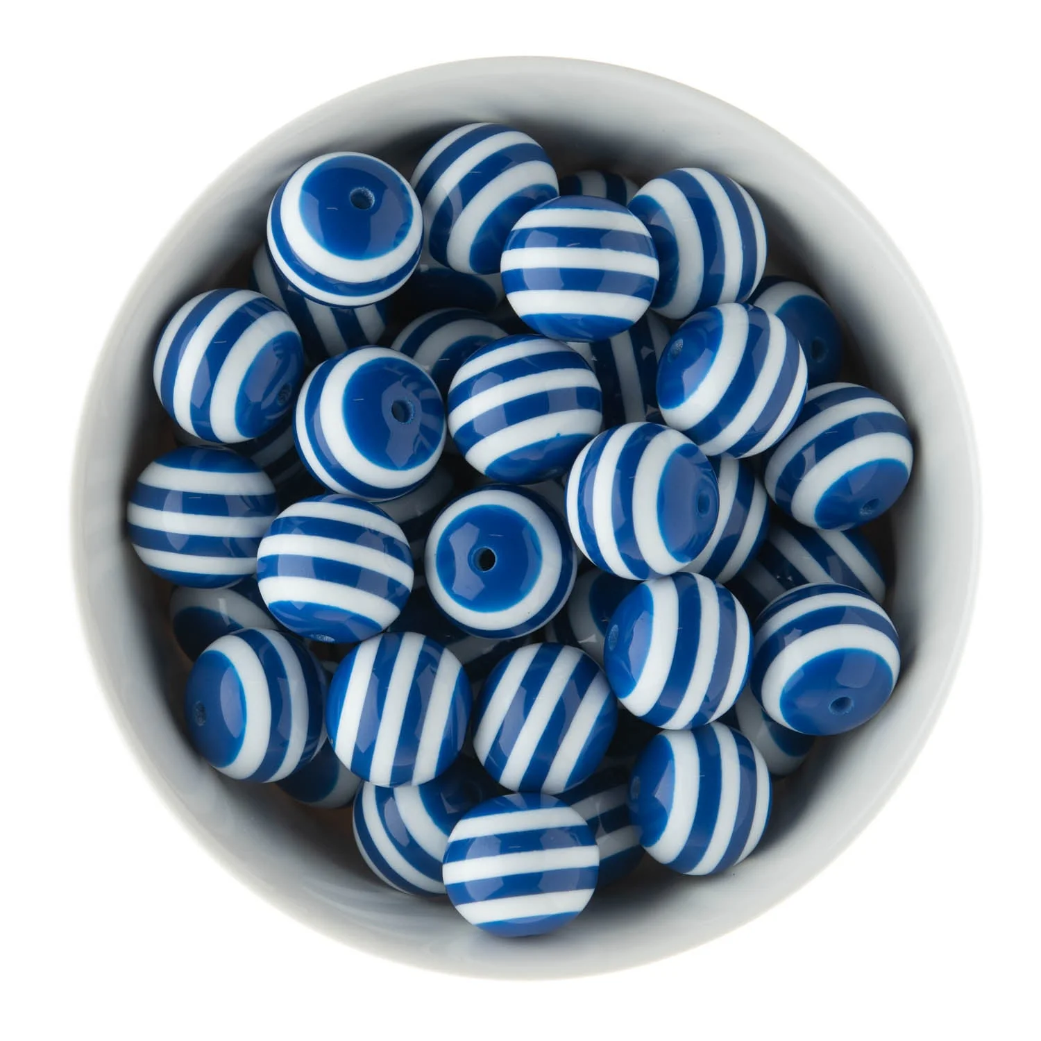 20mm Striped Acrylic Round Beads - Image 4
