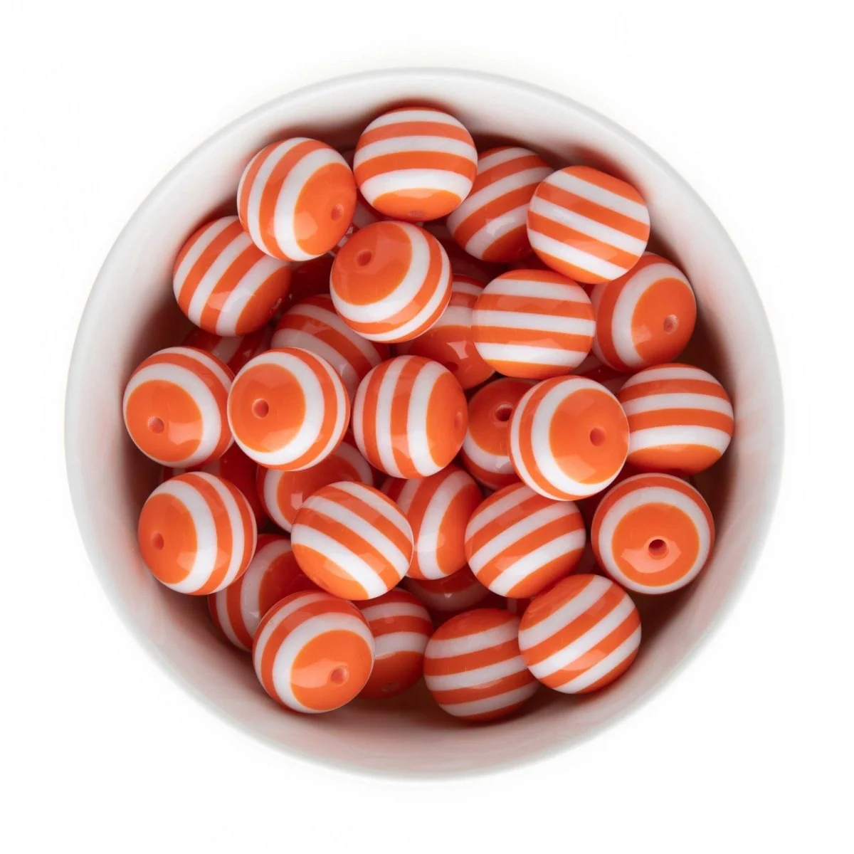 20mm Striped Acrylic Round Beads - Image 8