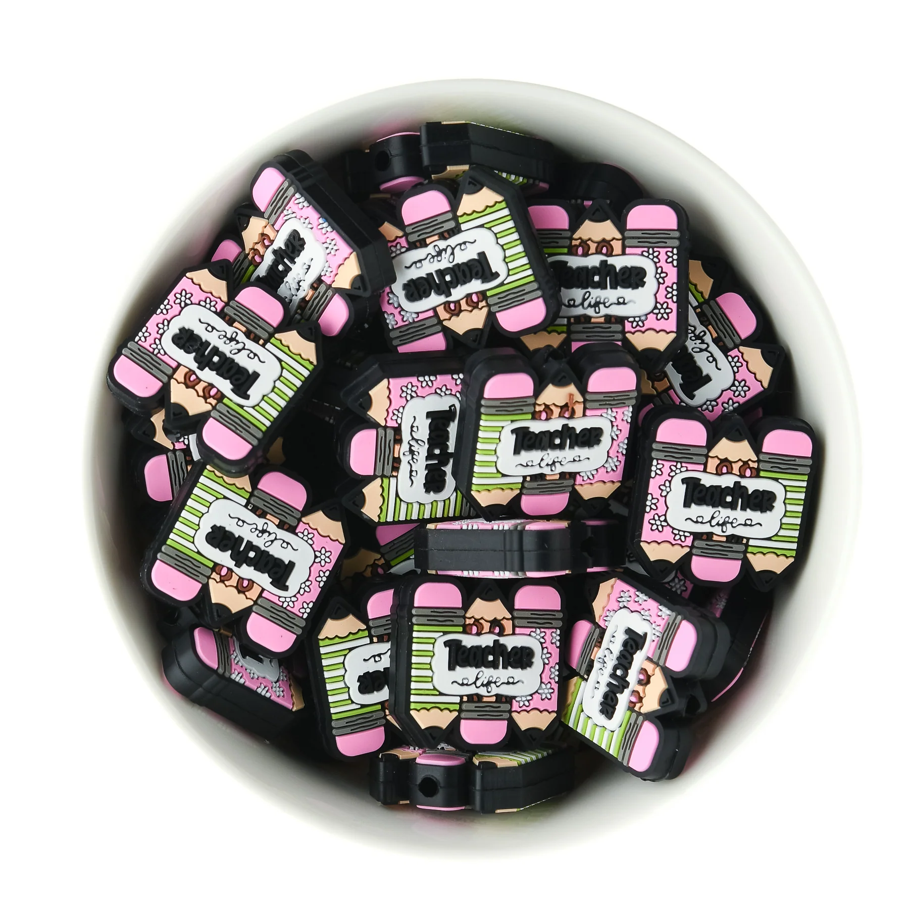 Teacher Life Silicone Focal Beads