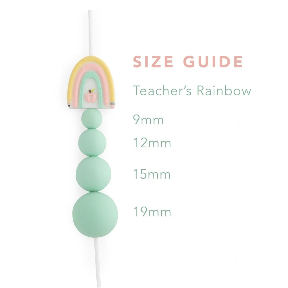 Teacher's Rainbow Silicone Focal Beads - Image 4