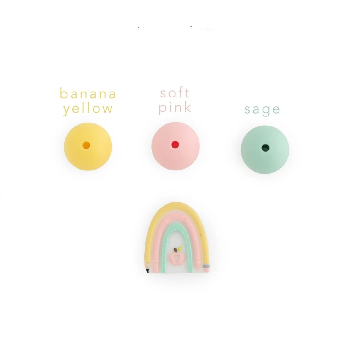 Teacher's Rainbow Silicone Focal Beads - Image 5