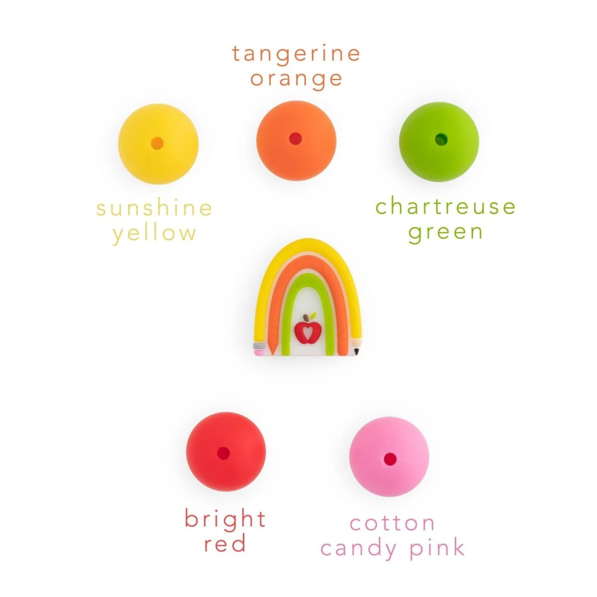 Teacher's Rainbow Silicone Focal Beads - Image 6