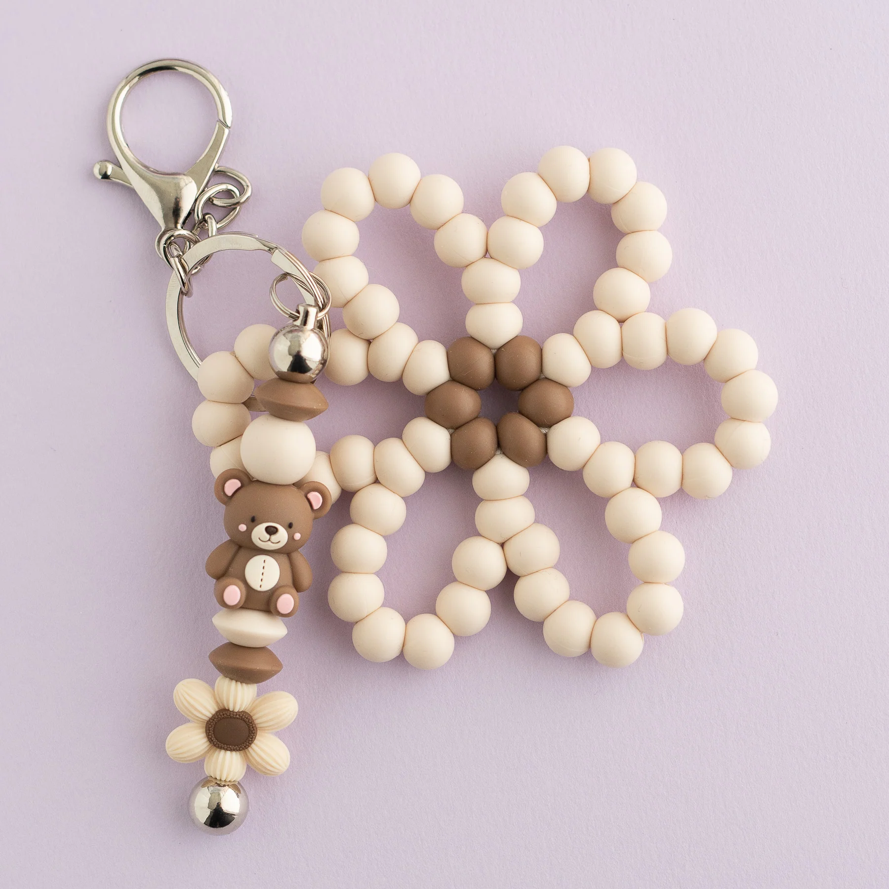 Teddy Bear Wildflower Charm