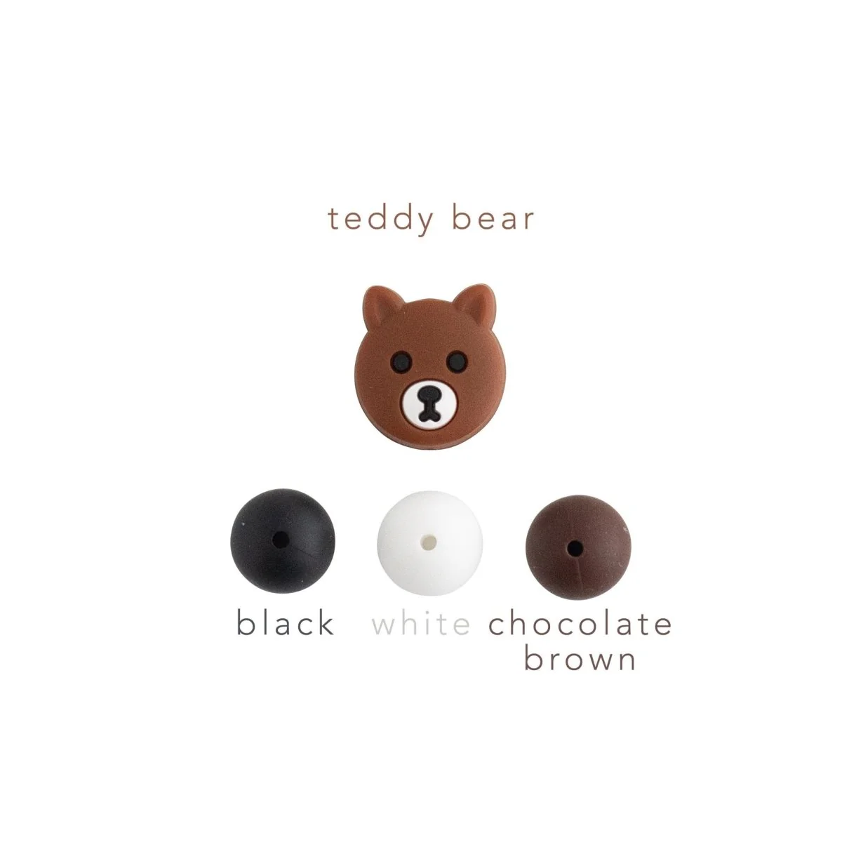 Teddy Bear Silicone Focal Beads - Image 3