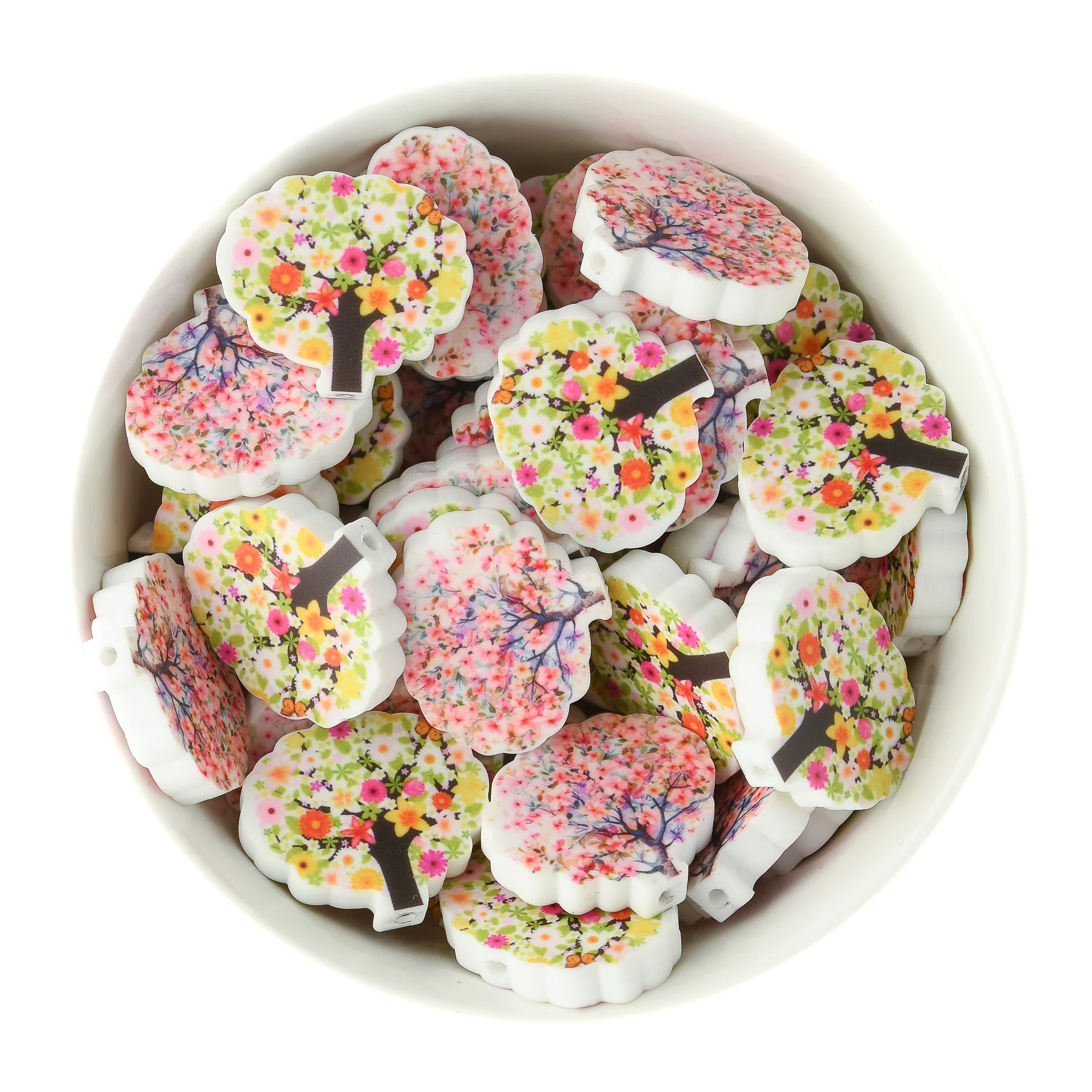 Tree Silicone Focal Beads