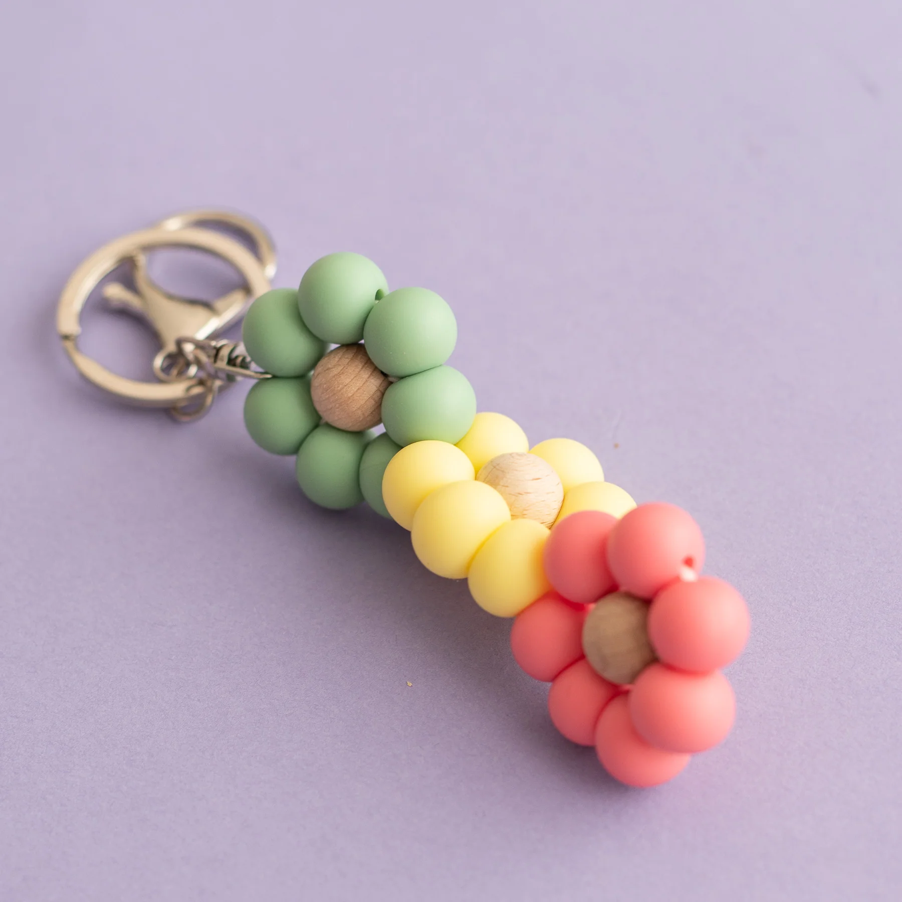 Triple Flower Keychain