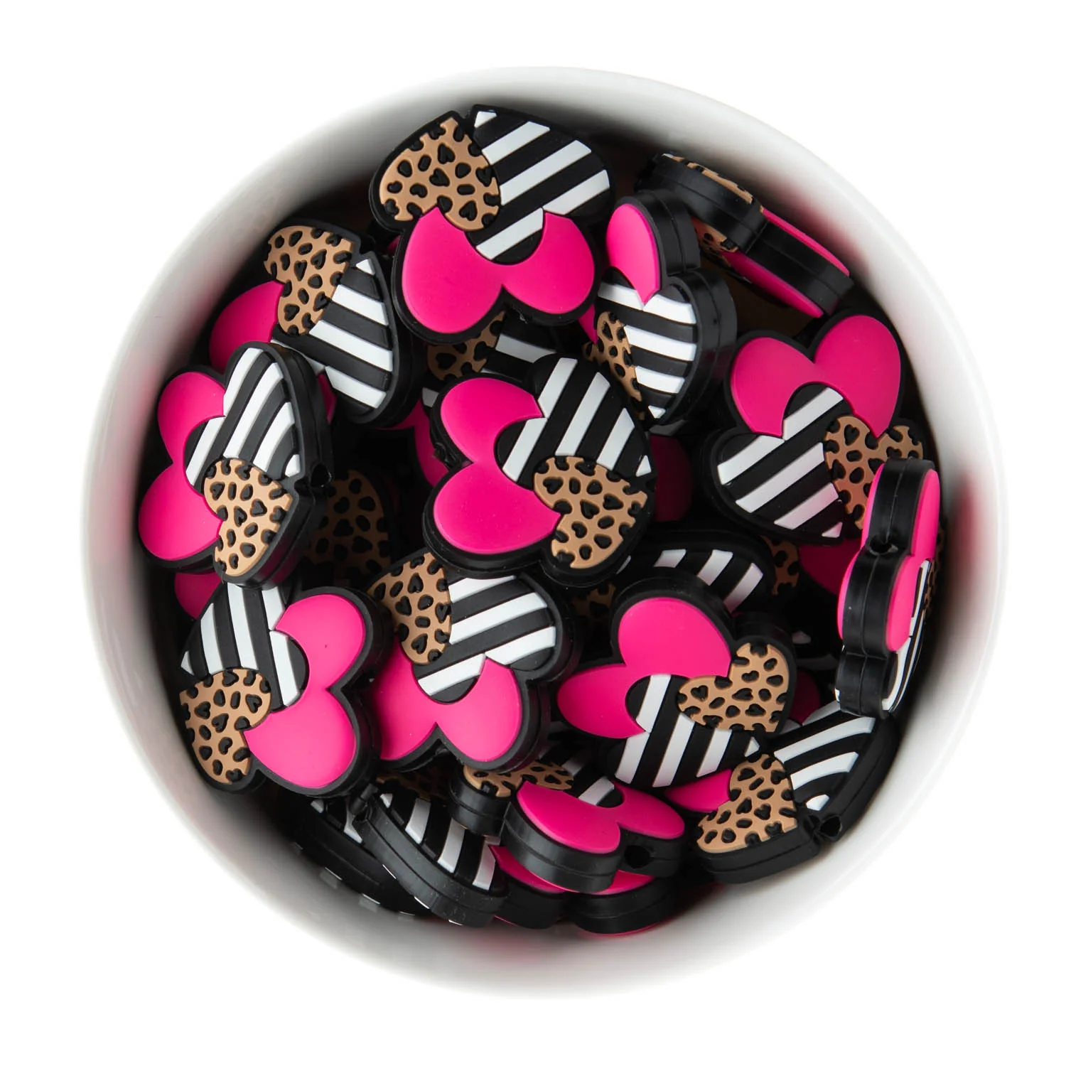 Triple Hearts Silicone Focal Beads - Image 3