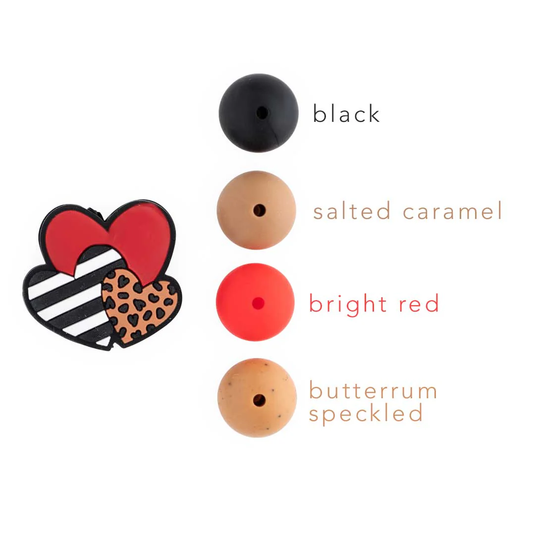 Triple Hearts Silicone Focal Beads - Image 5