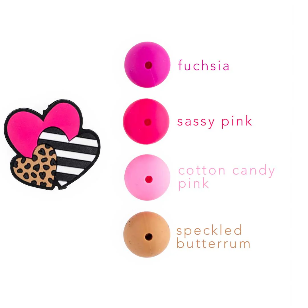 Triple Hearts Silicone Focal Beads - Image 6
