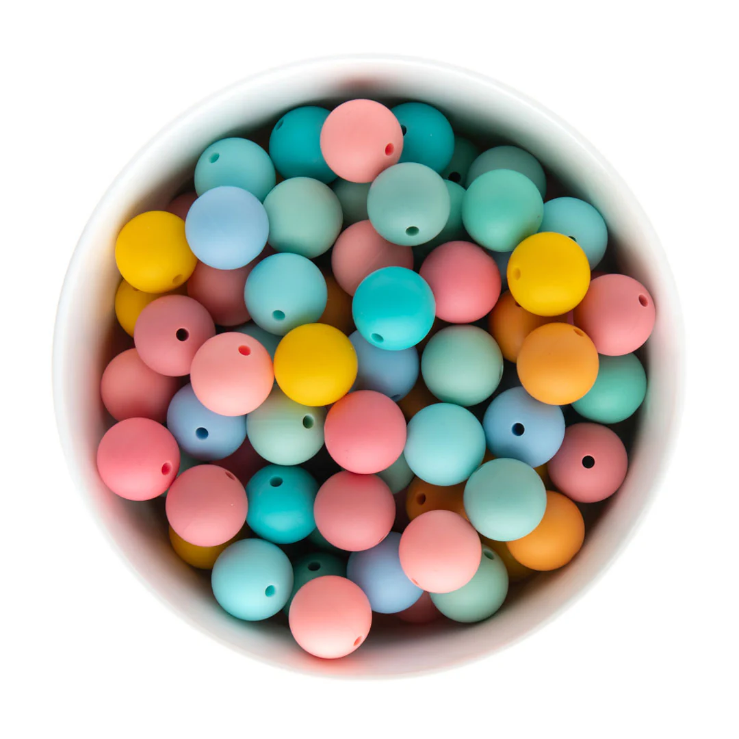 Tropical Island 15mm Round Silicone Bead Packs