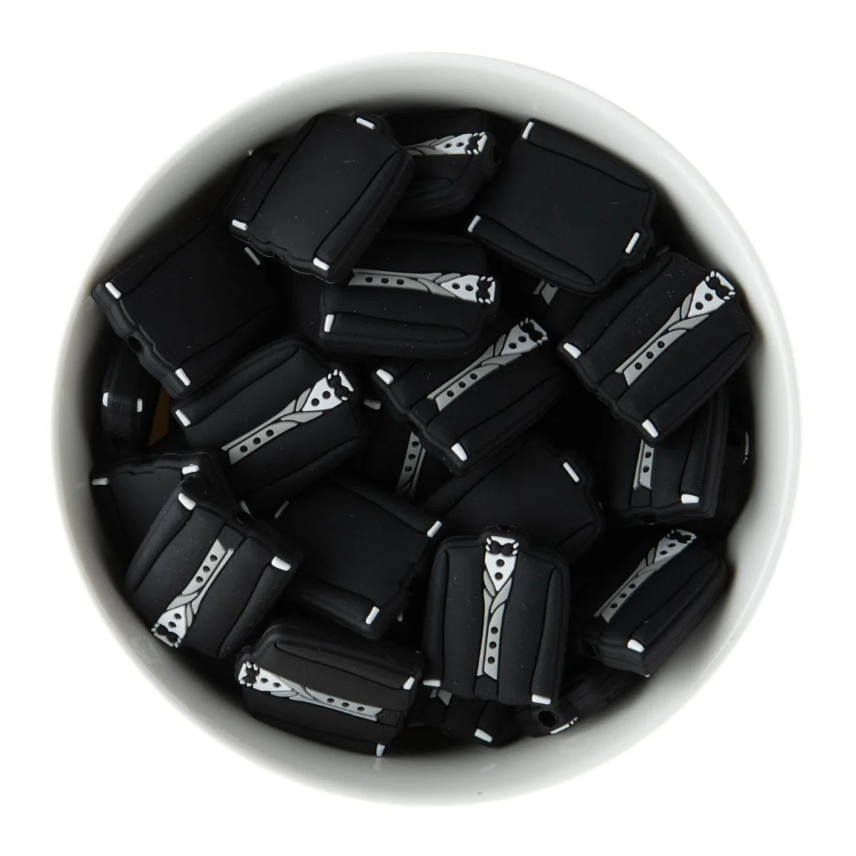 Tuxedo Silicone Focal Beads